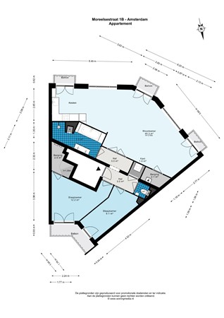 Floorplan - Moreelsestraat 1B, 1071 BJ Amsterdam